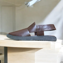 Square-Toe Peshawri Chappal