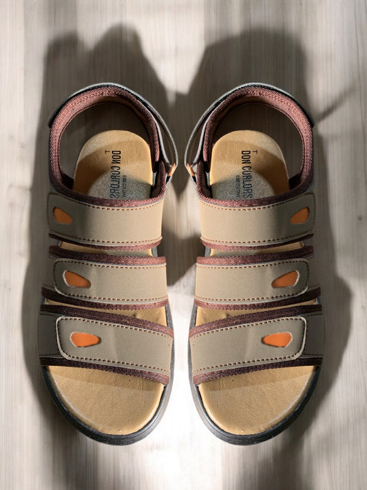 Don Corelus Beige Triple-Strap Comfortwear