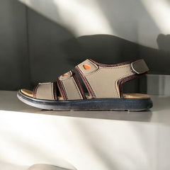 Don Corelus Beige Triple-Strap Comfortwear