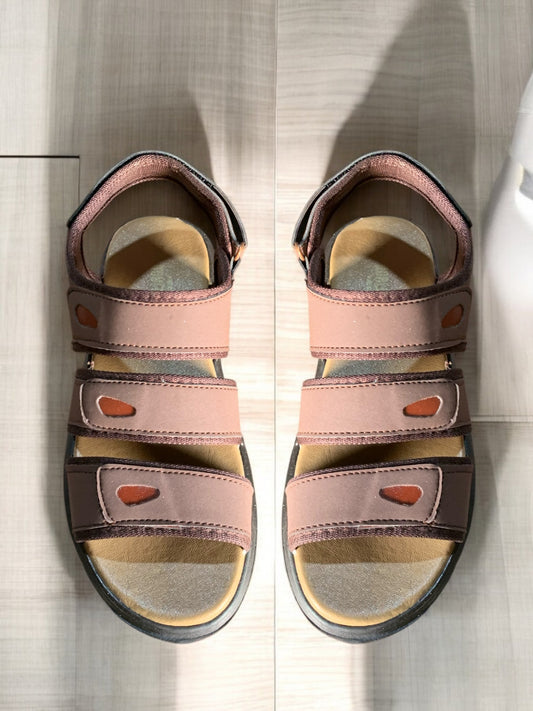 Dust Rose Triple-Strap Don Corelus Comfort Slides