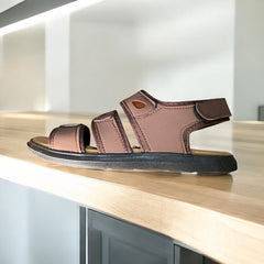 Dust Rose Triple-Strap Don Corelus Comfort Slides